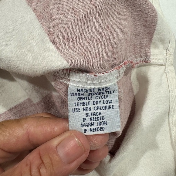 Carolina Blues Plus American Flag Button-Up 100% Cotton Shirt Size 20 - Picture 5 of 6